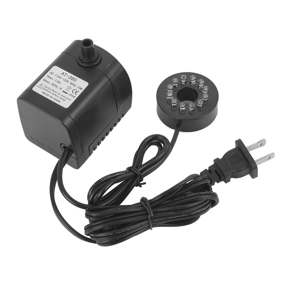 Elektrisk nedsenkbar akvarium vannpumpe fontenepump nedsenkbar vannfontene fisketank dam 2 dyser 220 gph oksygenbasseng