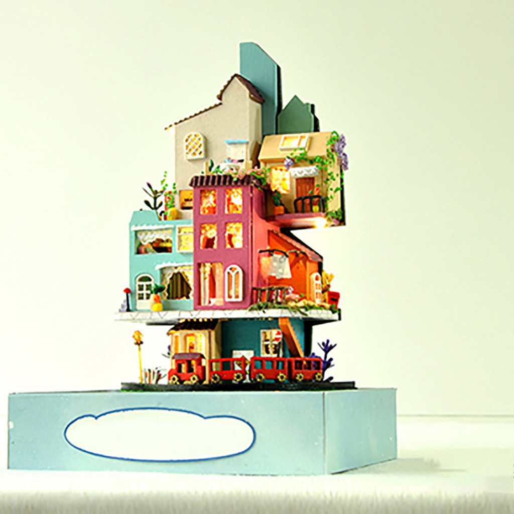Mentari - Poppenhuis incl meubels - Blauw
