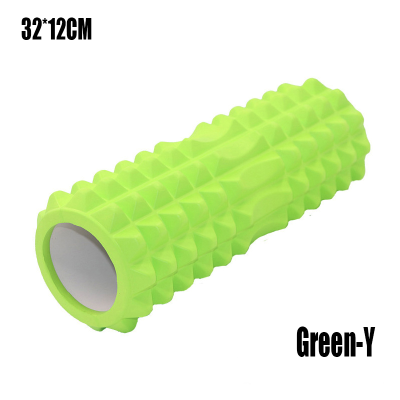 Yoga Foam Pilate Fitness Roller EVA Sports Column Train Gym Physical Massage Grid Floating Trigger Point Therapy Exercise block: Dark Khaki