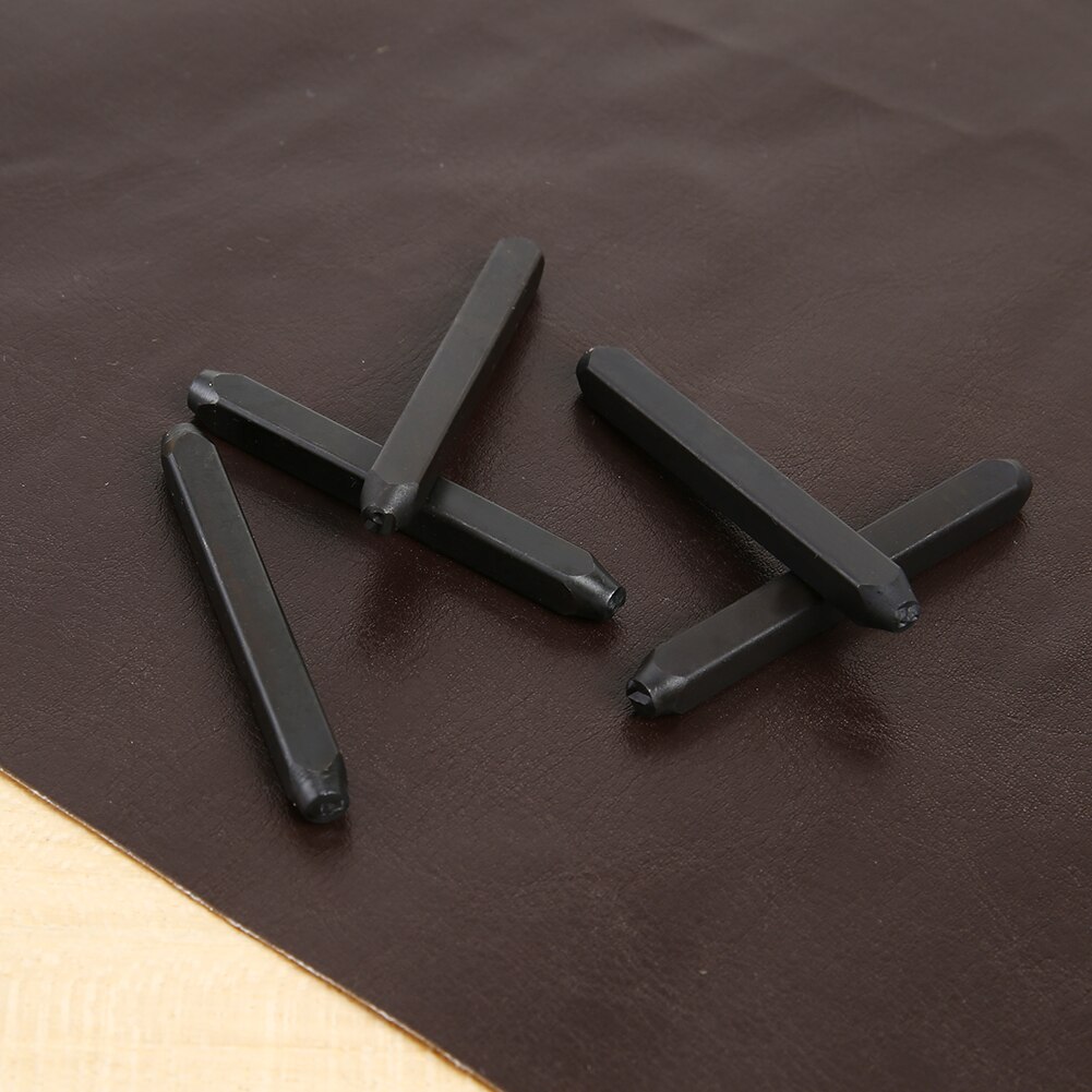 Juego de 36 Uds de punzón de acero para números y letras, Kit de herramientas para estampar cuero grabado, molde de impresión para estampado de cuero con caja de madera