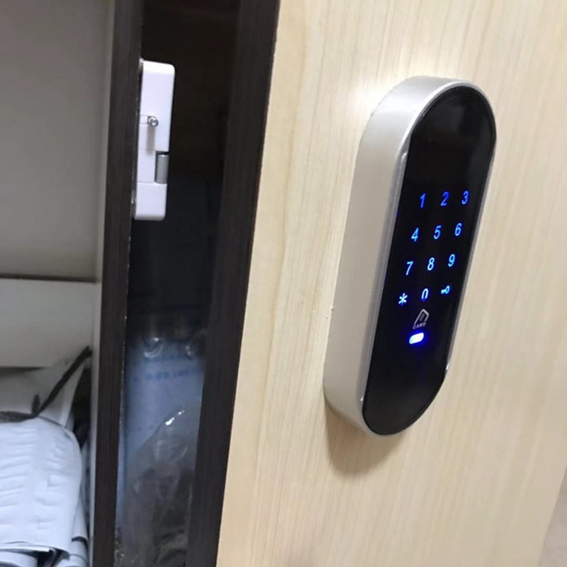 Smart Password Door Lock Electric Cabinate Alarm Window Home IC Card Smart Lock For Bathroom GYM Sensor Lock File Cabinet