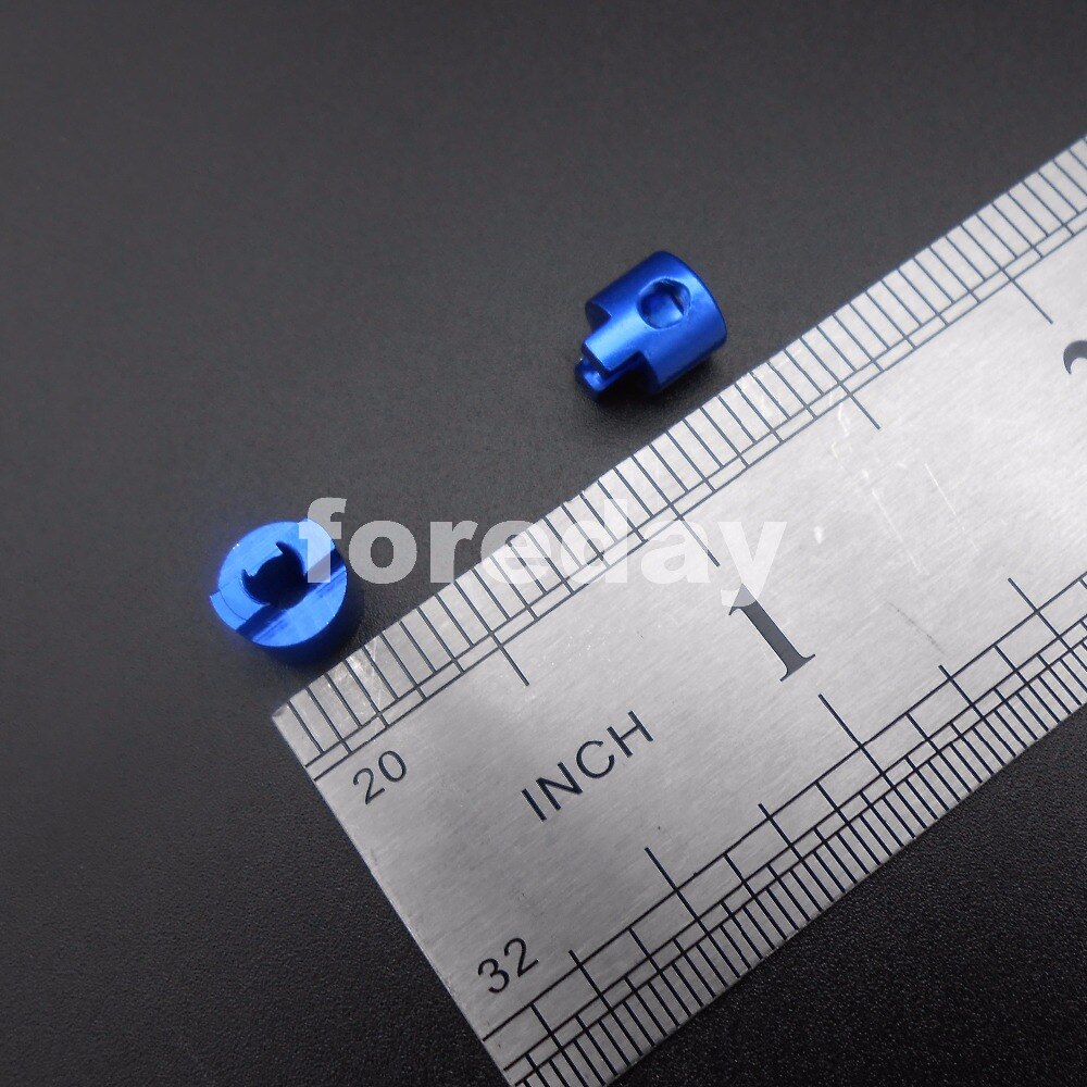 3MM Aluminum Propeller shaft Connector rowlock Crutch Model ship Boat accessories Blue HQ Inner dia. 3mm Outer:7mm *FD456X10