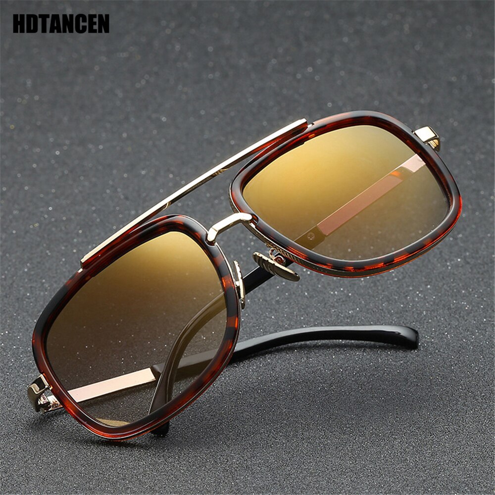 HDTANCEN Big Frame Sunglasses Men Square Glasses for Women Retro Sun Glasses Vintage