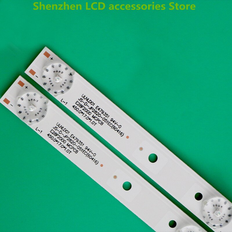 Led-hintergrundbeleuchtungsstreifen für akai 28 & #39 ;& #39 ; tv  e28 f 2000 d28-f2000 js- d -jp2820-051ec(60416)  js-d -jp2820-051ec(71220) 6v 45cm 5 led