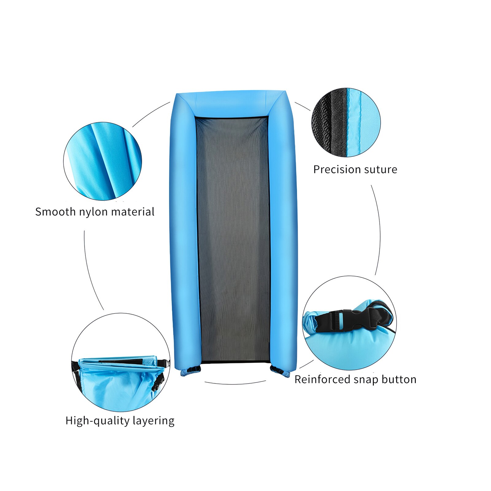 Outdoor Water Mattress Portable Inflatable Floating Lounge Float Water Hammock Swimming Pool Bed Floating Bed Sofa Light Weight