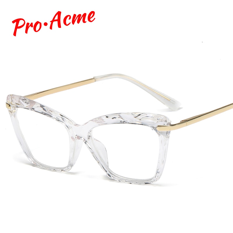 Pro Acme Mode Vierkante Brilmonturen Voor Vrouwen Trendy Sexy Cat Eye Transparant Brilmontuur Optische Computer Eyeglasse