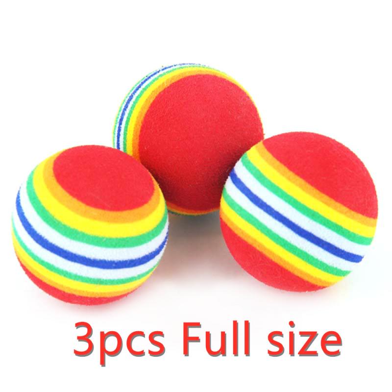 Mode Regenboog Bal Kat Speelgoed Interactieve Huisdier Krasbestendig Foam Eva Kleurrijke Bal Huisdier Training Speelgoed Bal: all