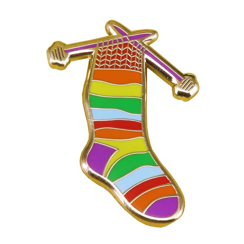 Broche en tricot pour femmes, Badge en fil d'art en émail, broche pour pull, chemise, manteau, sac à dos, accessoires de bijoux mignons: NONE
