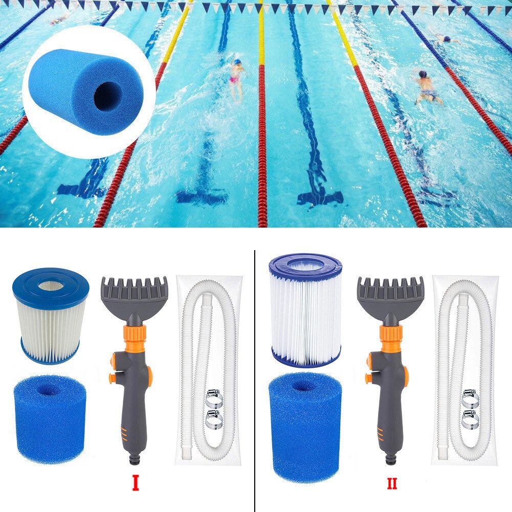 Juego de Herramientas de filtro para piscina, accesorio abrazadera de agua, limpiador