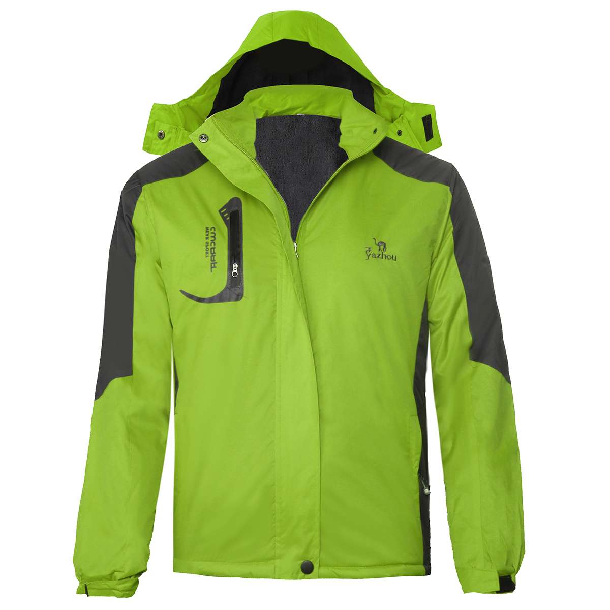 Waterproof Ski Jacket Women Fleece Lined Snow Coat Outdoor Hiking Snowboard Windproof Snowboard Fleece Jacket Winter Snow Male: Green / 4XL