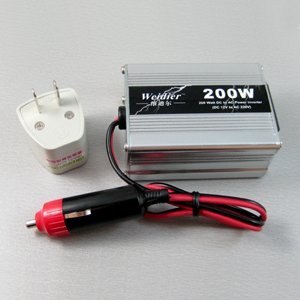 Til 200w usb bil inverter strøm ac adapter konverter 100%  [ cp131 ]