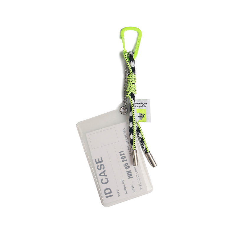 Card Holder Lanyard For Keys Fluorescent Color Key Chain Decorate Credential Holder: green