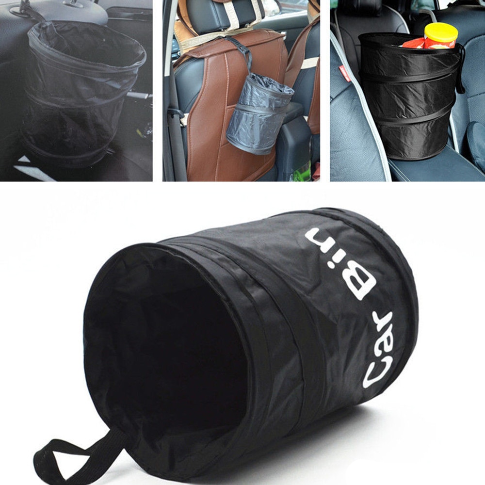 Auto Vuilnisbak Opslag Emmer Prullenbak Container Rv Pop Up Vuilniszak Opvouwbaar Car Seat Terug Trash Holder Hangen kattenbakvulling Tas