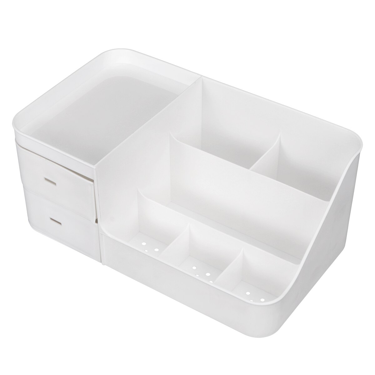 Makeup Organizer Dressing Table Makeup Box Organizer For Cosmetics Storage Makeup Jewelry Storage Box Table Sundries Storage Box: White