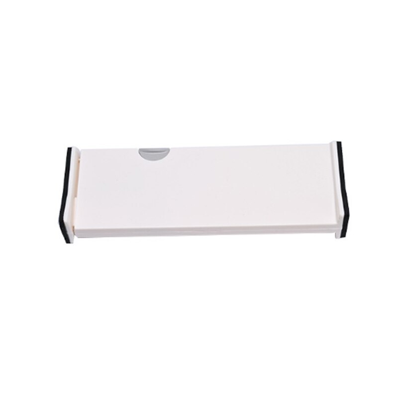 Separadores de cajones de dos tamaños de primavera en blanco, organizador de dormitorio de cocina extensible cargado: 43.5x27.5x10cm