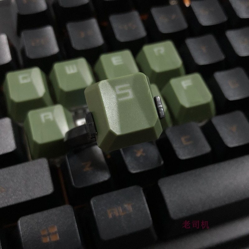 8 keys/set ABS QWERASDF key caps mechanical keyboard anti-skid backlit keycaps with free key cap puller