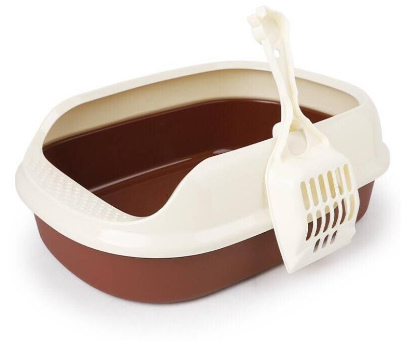 Baño Para perros mascota caja de arena cero residuos para gatos bandeja para gatos y perros Toilette con pala de arena para gatos Puppy tres colores caja de arena interior para el hogar: D