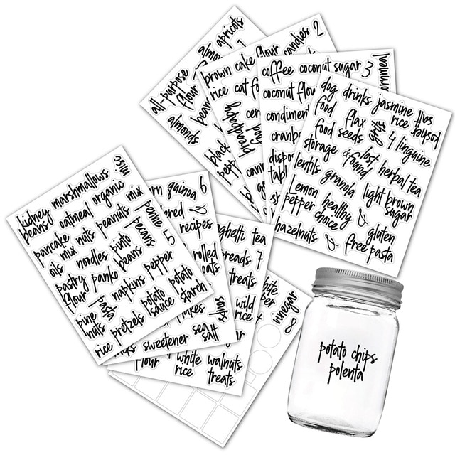 170PCS Pantry Label Printed Home Containers Jars B... – Grandado