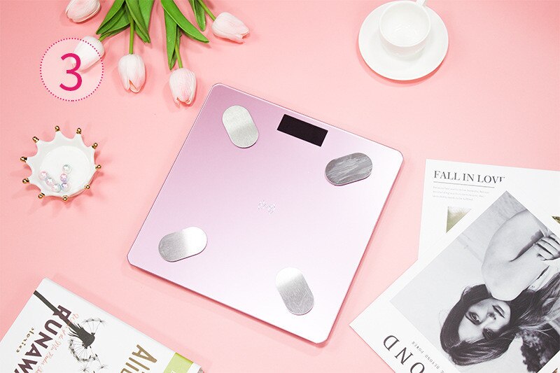 2020Body Fat Scale Smart BMI Scale Battery USB charging Bathroom Wireless Weight Scale Balance bluetooth APP