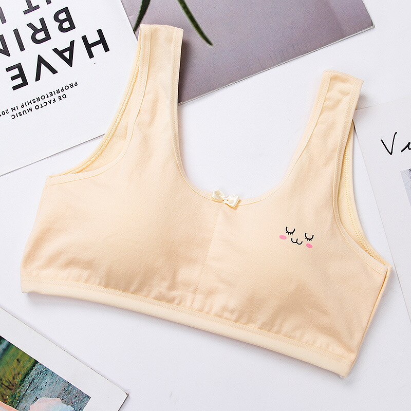 Teenage Girl Bra Seamless Bralette Full Cup Cotton Underwear Sleep Bra Tube Top Young Girls Lingerie Intimates Sports Vest Bras: 2 / 16