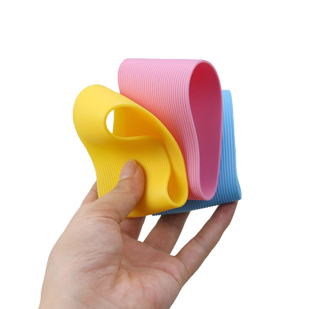Silicone world 6.5CM tazza di vetro in Silicone tazza antiscivolo manica isolamento antiscivolo copertura protettiva striscia orizzontale copertura isolante