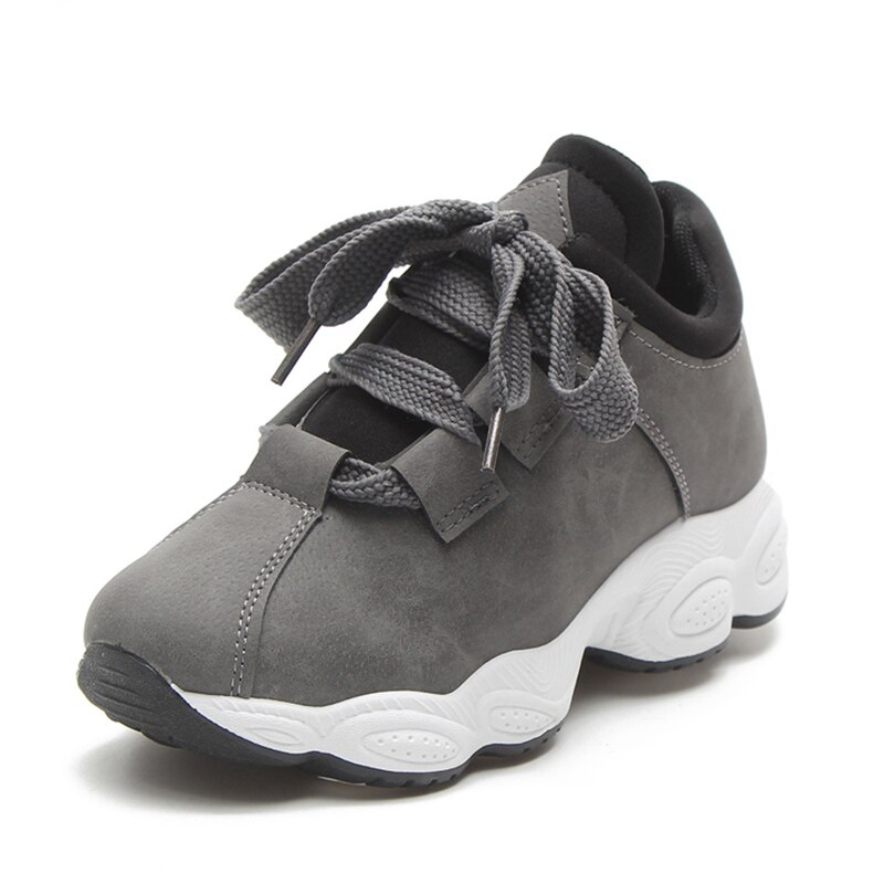 Kosz Femme 2020 jesień platforma kobiety Sport Tenis buty wodoodporne skórzane grube trampki różowa kobieta trenerzy Tenis Feminino: Gray / 6