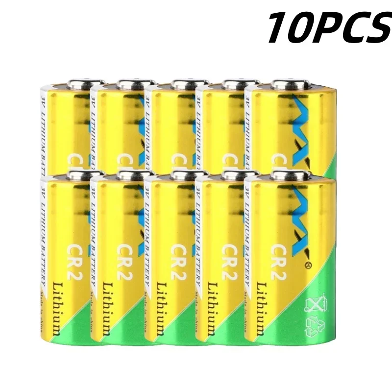 2-50pcs CR2 3V Bateria de Lítio 900mAh 15*27mm CR15270 Bateria de Substituição - Não Recarregável: Dourado