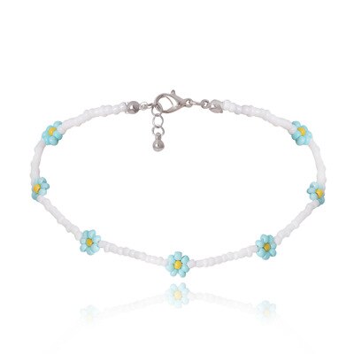 AOMU Bohemian Charm Summer Sweet Girl Colorful Flower Small Daisy Beaded Bracelet for Women Female Party Jewerly: 15 necklace