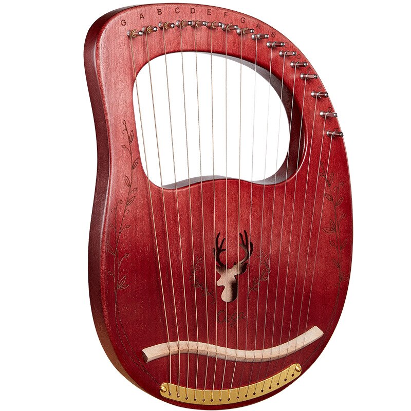 Small Harp Easy To Learn Portable 19-string Piano Niche Instrument Harp Wood Stringed Instrument for Beginners