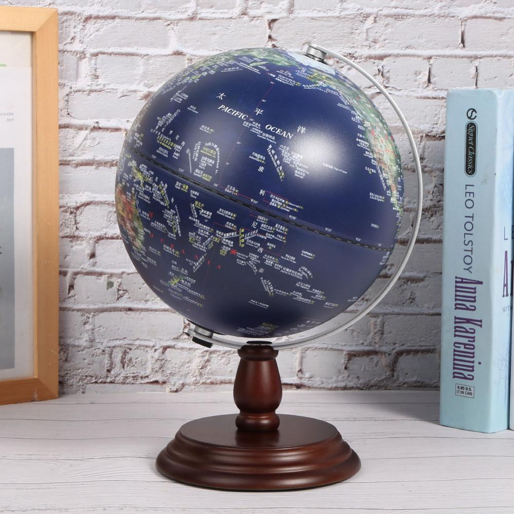 20Cm Wereldbol Elektrische Met Licht Aarde Kaart Leren Onderwijs Kinderen Geografie Speelgoed Globe Thuis Bureau Decor Verlichting kaart