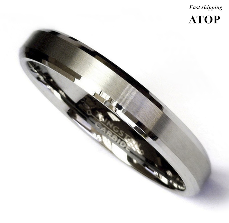 Bague de mariage en carbure de tungstène à deux tons, couleur titane, bijoux de mariée pour hommes