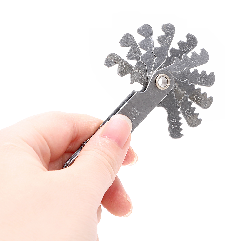 NICEYARD 20 Blades 60 and 55 Degree Screw Thread Gage Gauge Folding Metal Measuring Tool Metric & Whitworth Pitch