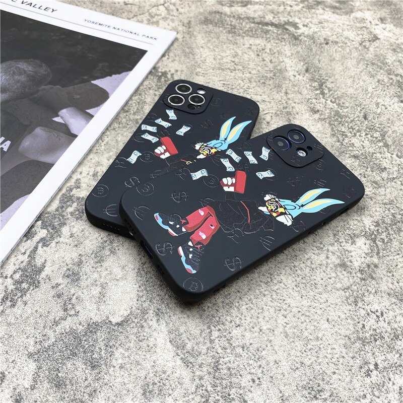 Trend Bunny miękki futerał na iPhone 11 12 Pro Max mini 7 8 6 6S Plus XR X XS MAX se silikonowy futerał na telefon luksusowa moda funda capa