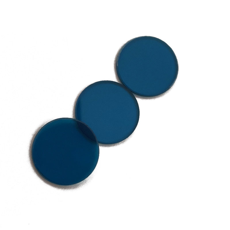 Filtres de bande optique QB13 dia17 mm d'épaisseur 1.5mm, haute transmission, verre de couleur bleu, avec longueur d'onde 510nm, 2 pièces/lot