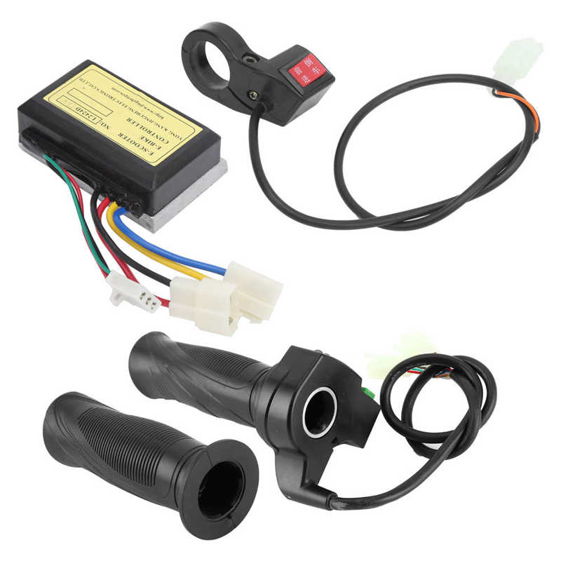 3-Wired Brushed Controller Scooter 12V 250W Brushed Controller with 4 Speed Grip and Forward and Reverse Switch
