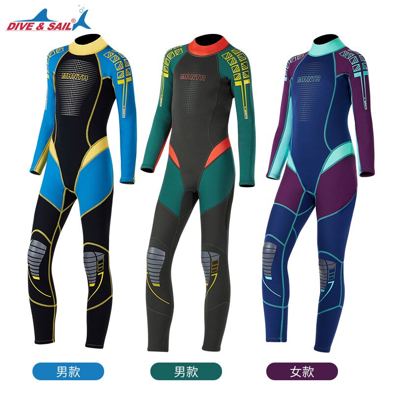 Children's Wetsuit - 2.5mm Neoprene Nylon - Geometric Pattern - Boys Snorkeling Surfing