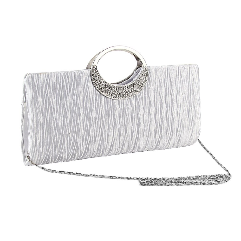 Dames avond clutch dames ketting handtas bruids bruiloft feest schoudertas femme carteras mujer de hombro: Wit