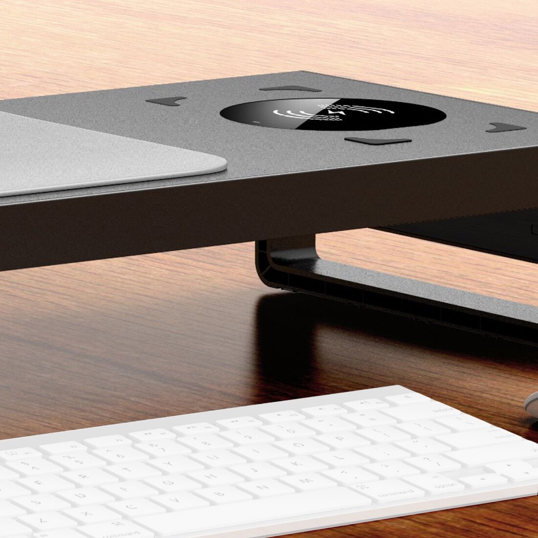 USB3.0 Wireless Thermal Charging Monitor Stand Riser Laptop Base Heightening Transfer Data Keyboard Mouse Charging Storage