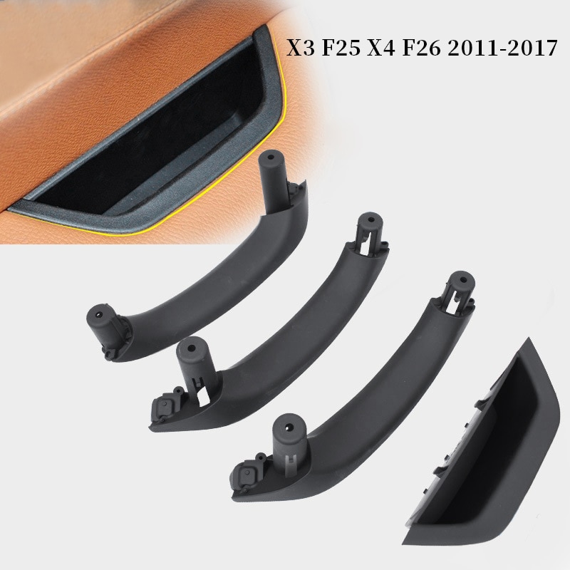 4 unids/set Interior puerta Interior tirador Trim tazón para Bmw F25 F26 X3 X4: Black