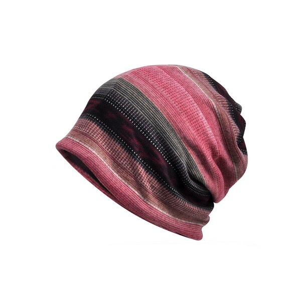 Nuzada menn kvinner skullies luer lue strikket bomullshette dobbeltlags stoff varme luer ensfarget vinterfarge print hatter