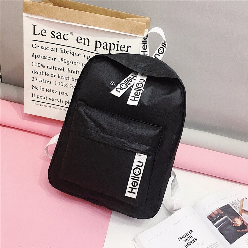 Women Shoulder Bag Women Canvas Backpack School Bags For Girls Rucksack Solid Backpacks Bags Travel: 7