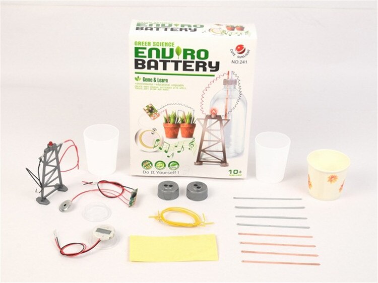 DIY Green Science Enviro Battery Kit Great Educational Toy for Kids as Model Kits Novelty