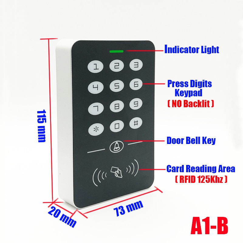 Full Rfid 125khz Door Access Control System Card Access Controller Electric Magnetic Lock &amp; Power Supply