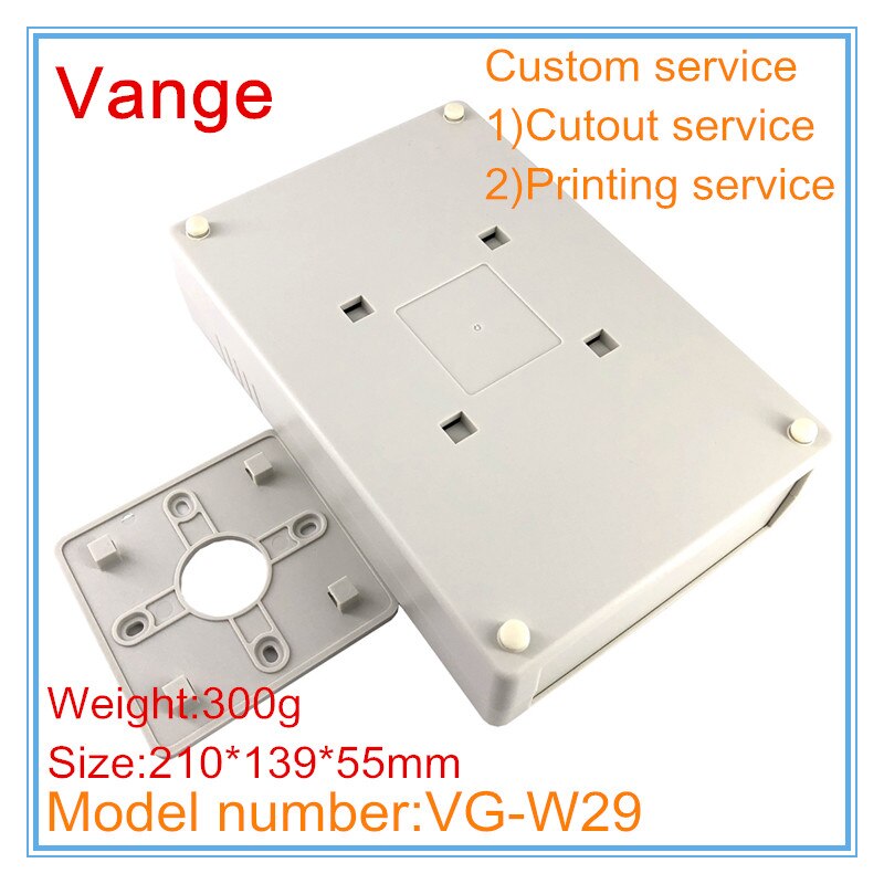 1pcs/lot wall-mounted enclosure junction box 210*139*55mm ABS plastic instrument housing for access control product