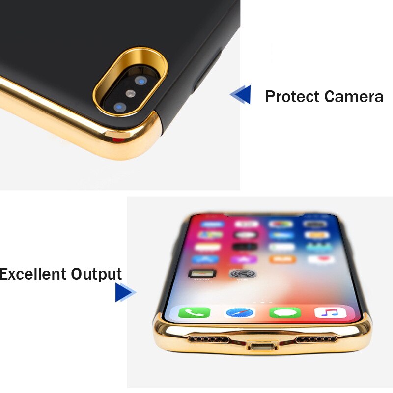 Ultra Slim Battery Charger Cases for iPhone X Xs Max External Power Bank Case for iPhone XR Backup Outdoor Battery Charger Cover