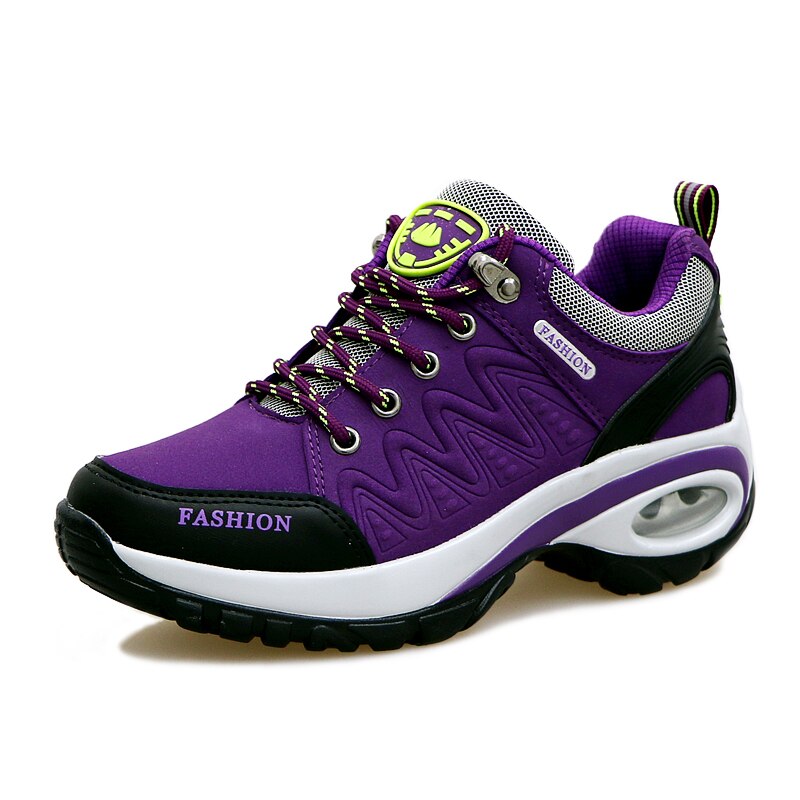 WOWOZZ Toning Shoes for Women - Swing Wedge Sneakers - Purple Pink Gray - Size 35-41: Purple / 35