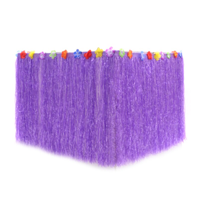 Table Skirt For Tropical Hawaiian Party Decorations Beach Party Decorations Supplies Adult's Kid's Birthday Table Cover Decor: Purple