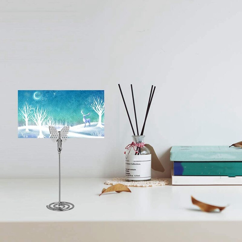 10 st fjäril bordskorthållare bord nummerhållare bord korthållare bilder stativ för bröllopsfest kontor