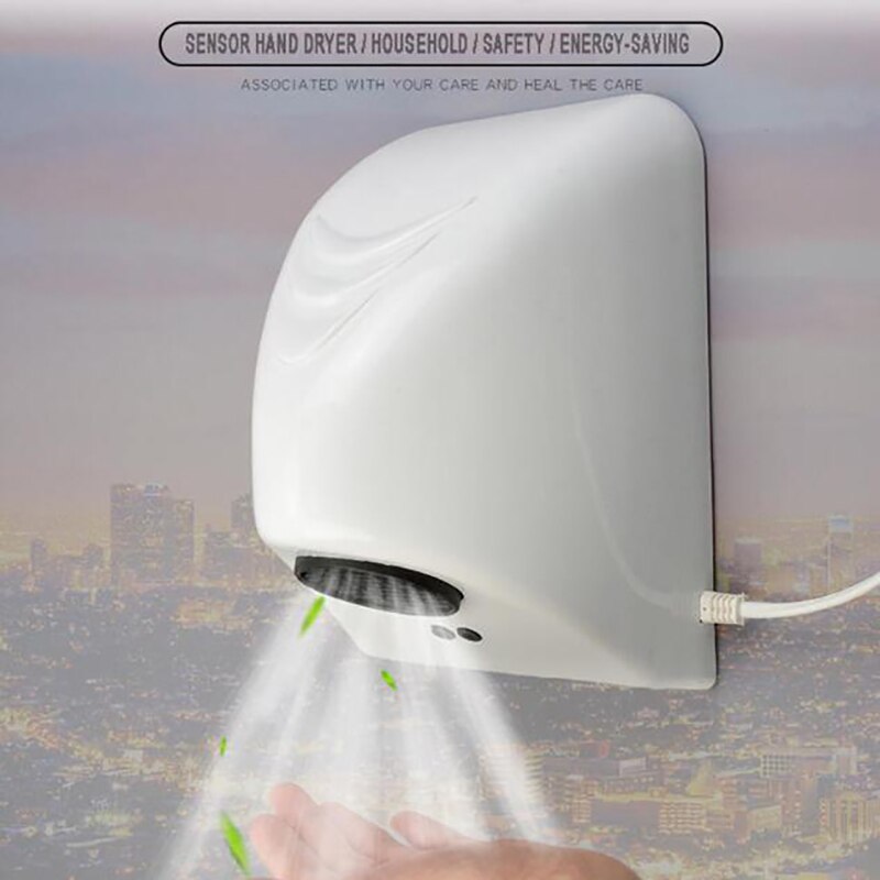 Hotel Automatic Hand Dryer Sensor Household High Speed Hand-Drying Device Bathroom Air Electric Heater Wind EU Plug