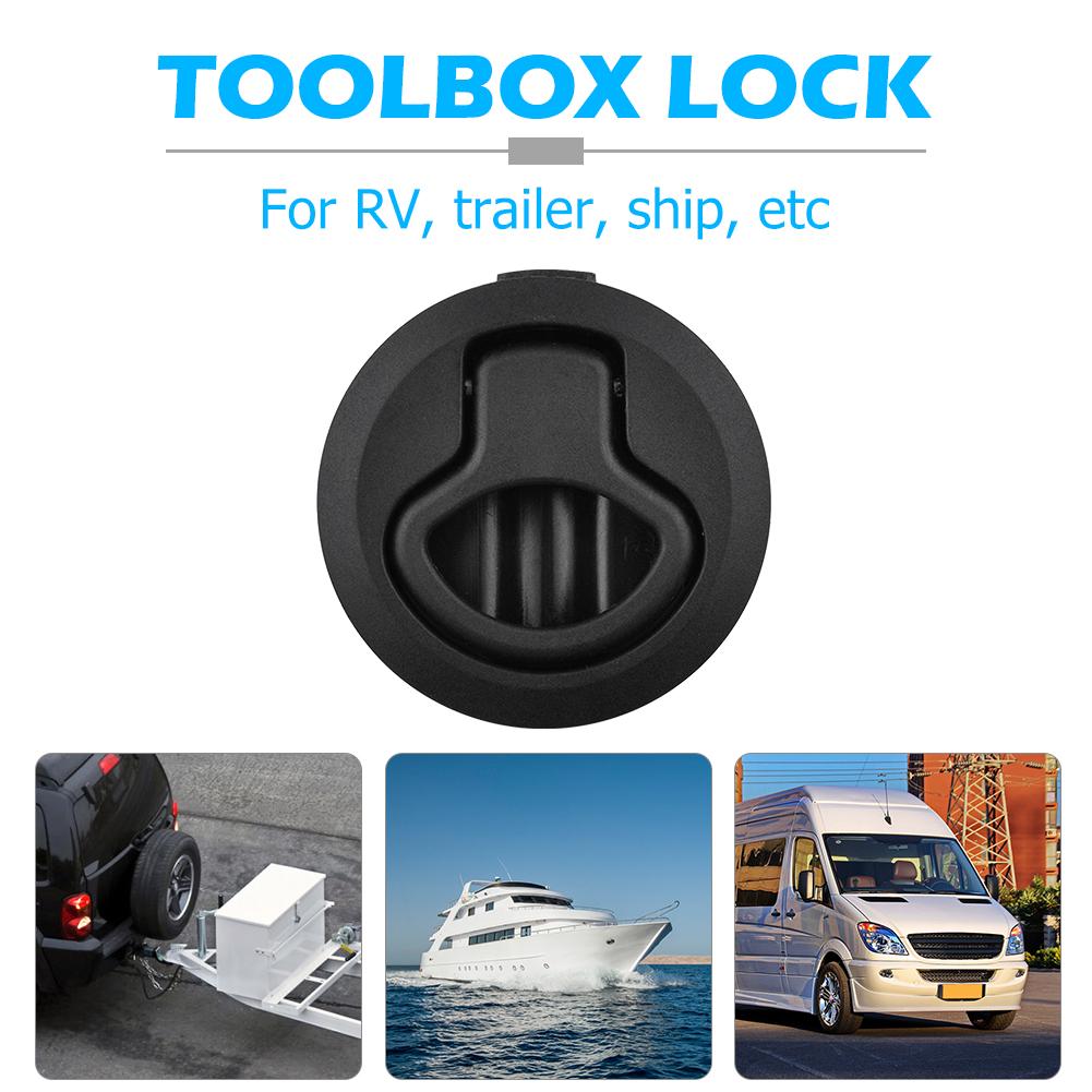 Durable Flush Pull Latch Delicate For RV Trailer Car Marine Ship Plastic Flush Pull Hatch Deck Latch without Lock